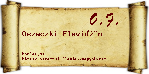 Oszaczki Flavián névjegykártya
